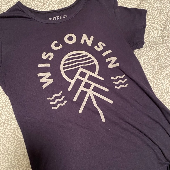 Wisconsin Fitted Vintage Graphic Tee Large - Picture 4 of 4